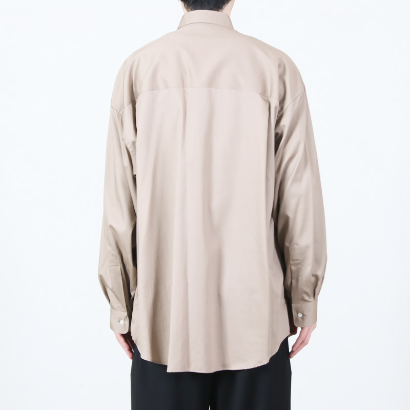 Graphpaper(����եڡ��ѡ�) Silicon Poplin Oversized Regular Collar Shirt