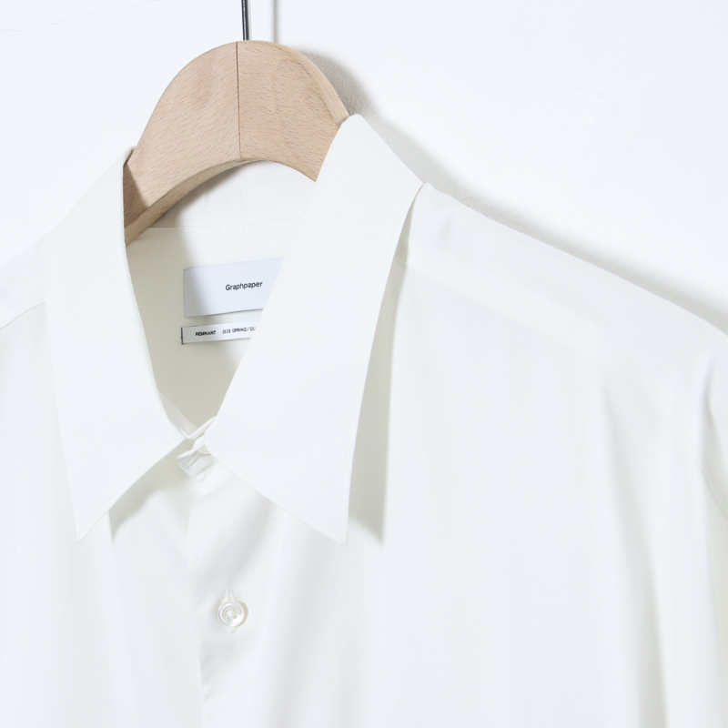 Graphpaper(����եڡ��ѡ�) Silicon Poplin Oversized Regular Collar Shirt