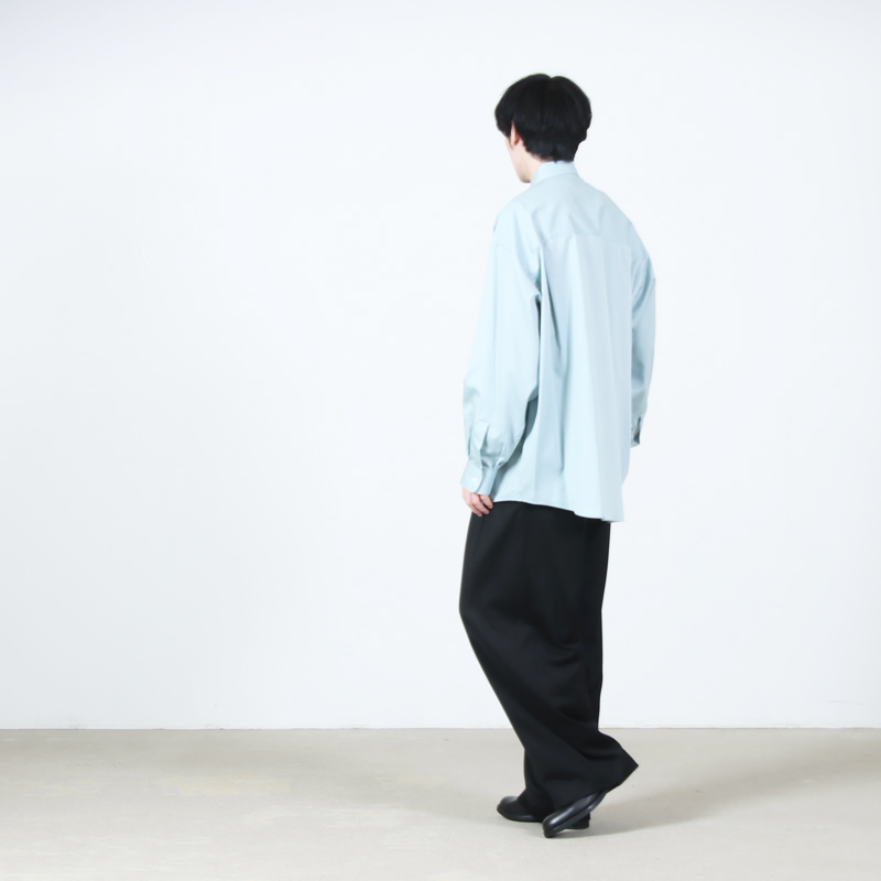 Graphpaper(����եڡ��ѡ�) Silicon Poplin Oversized Regular Collar Shirt