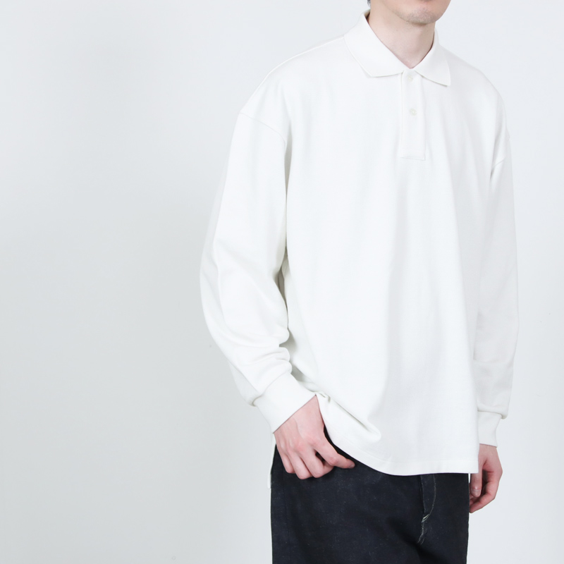 Graphpaper(����եڡ��ѡ�) Cotton Pique Jersey L/S Polo