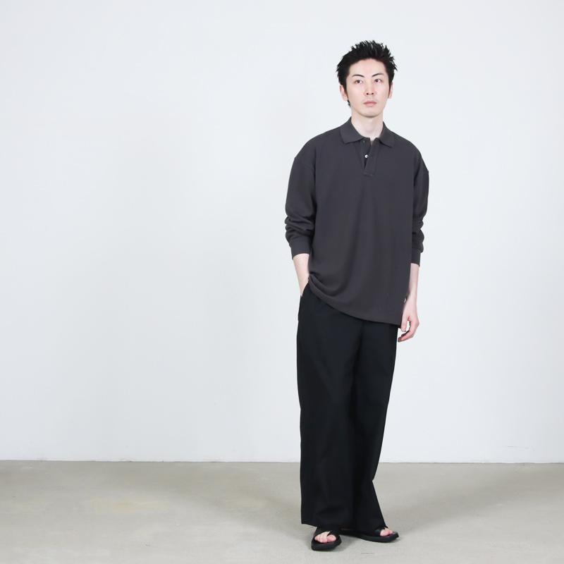 Graphpaper(����եڡ��ѡ�) Cotton Pique Jersey L/S Polo