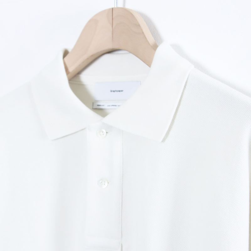 Graphpaper(����եڡ��ѡ�) Cotton Pique Jersey L/S Polo
