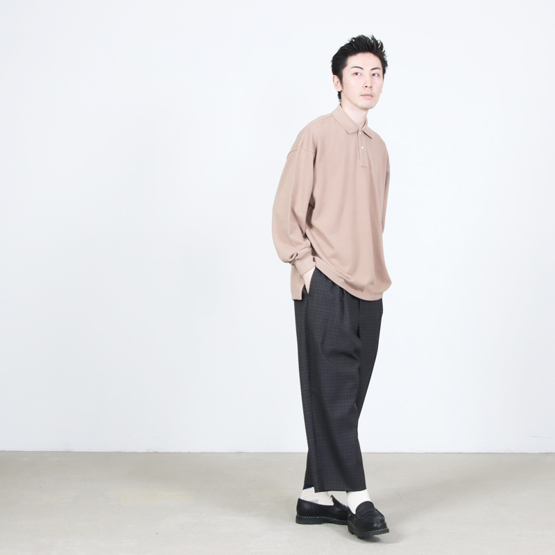 Graphpaper(����եڡ��ѡ�) Cotton Pique Jersey L/S Polo