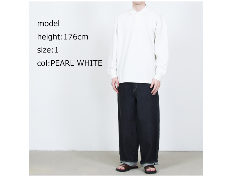 Graphpaper(����եڡ��ѡ�) Cotton Pique Jersey L/S Polo