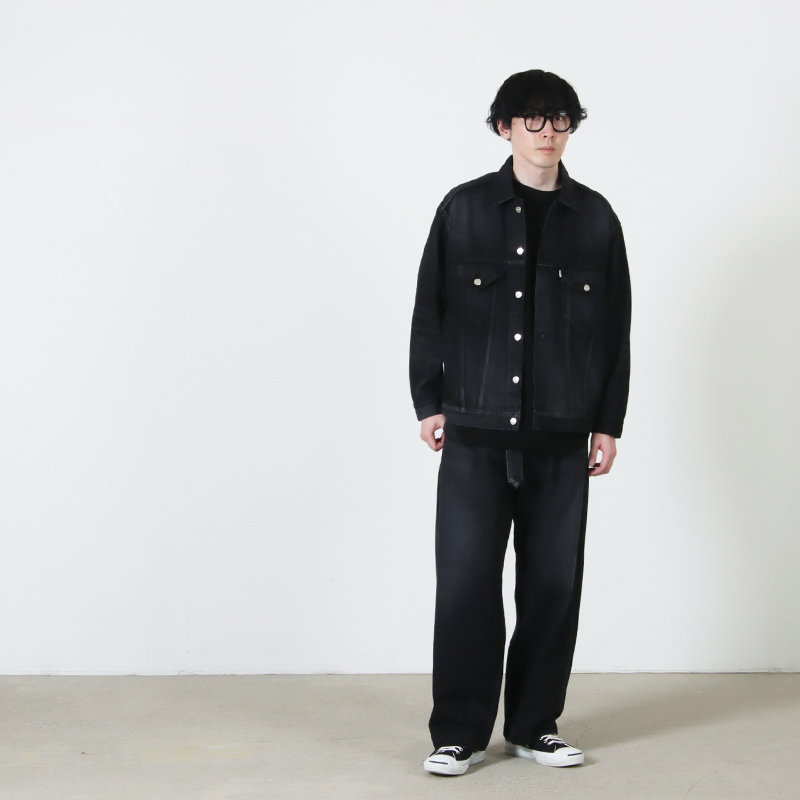 Graphpaper(����եڡ��ѡ�) Selvage Denim Trucker Jacket -DARK FADE-