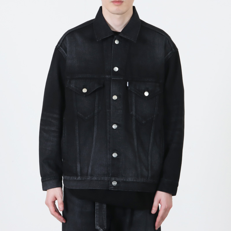 Graphpaper(����եڡ��ѡ�) Selvage Denim Trucker Jacket -DARK FADE-