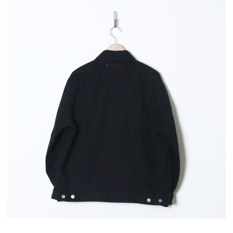 Graphpaper(����եڡ��ѡ�) Selvage Denim Trucker Jacket �� INDIGO RIGID �� BLACK WASHED