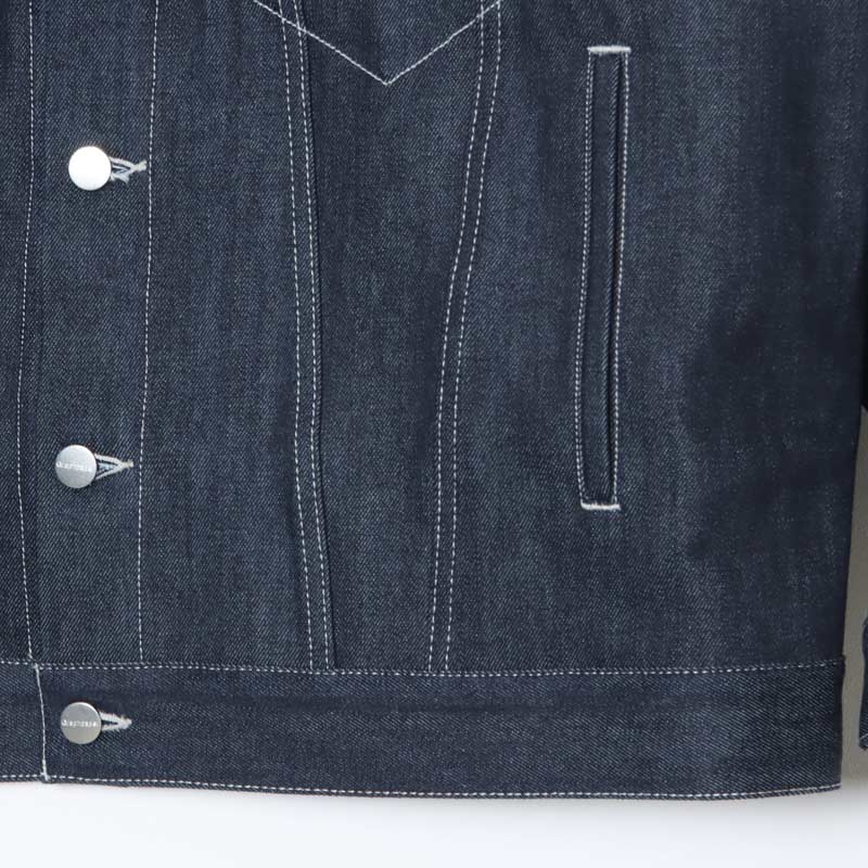 Graphpaper(����եڡ��ѡ�) Selvage Denim Trucker Jacket �� INDIGO RIGID �� BLACK WASHED