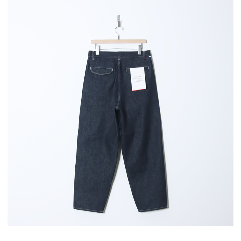 Graphpaper(����եڡ��ѡ�) Selvage Denim Two Tuck Tapered Pants�� INDIGO RIGID �� BLACK WASHED