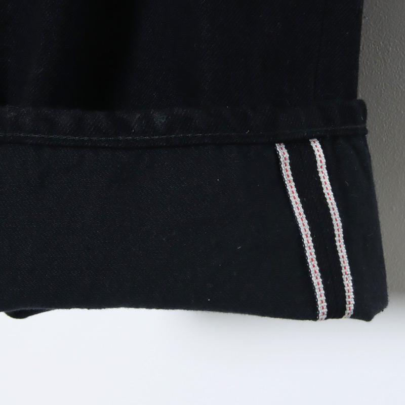 Graphpaper(����եڡ��ѡ�) Selvage Denim Two Tuck Tapered Pants�� INDIGO RIGID �� BLACK WASHED