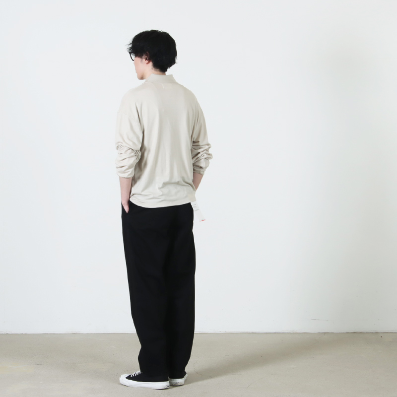 Graphpaper(����եڡ��ѡ�) Selvage Denim Two Tuck Tapered Pants�� INDIGO RIGID �� BLACK WASHED