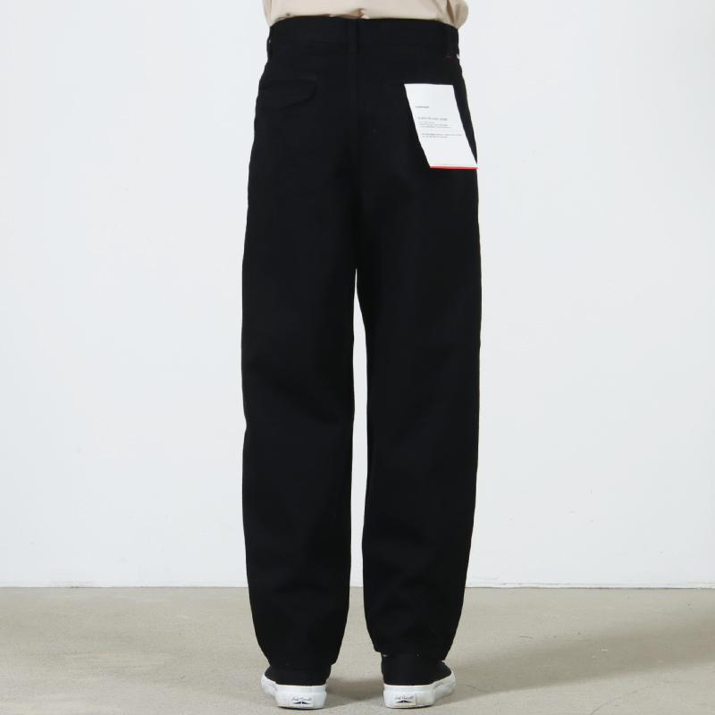 Graphpaper(����եڡ��ѡ�) Selvage Denim Two Tuck Tapered Pants�� INDIGO RIGID �� BLACK WASHED