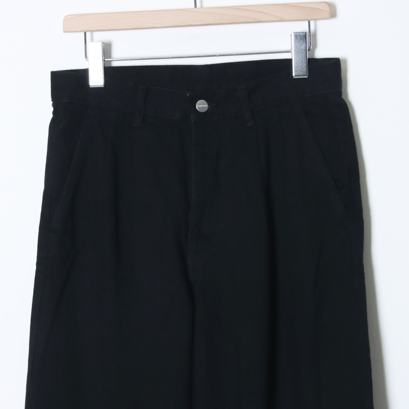 Graphpaper(����եڡ��ѡ�) Selvage Denim Two Tuck Tapered Pants�� INDIGO RIGID �� BLACK WASHED