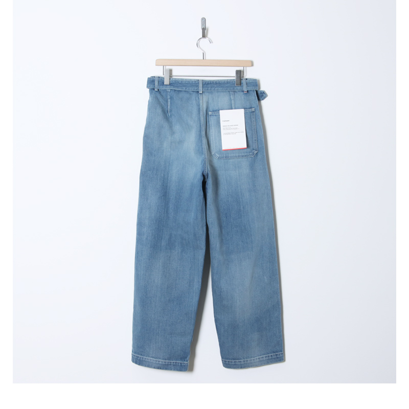 Graphpaper(����եڡ��ѡ�) Selvage Denim Belted Pants -LIGHT FADE-