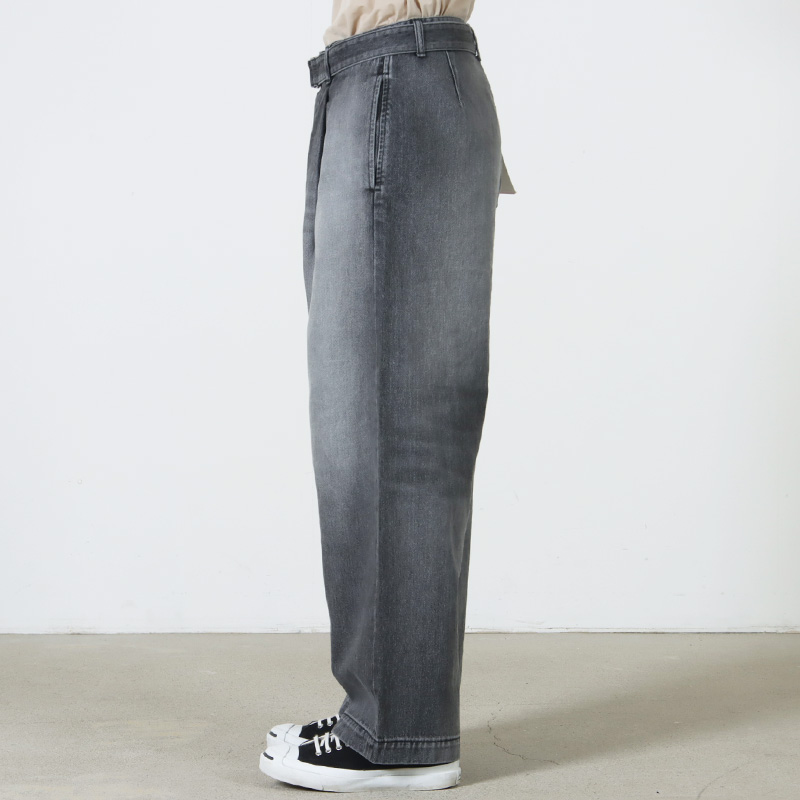 Graphpaper(����եڡ��ѡ�) Selvage Denim Belted Pants -LIGHT FADE-