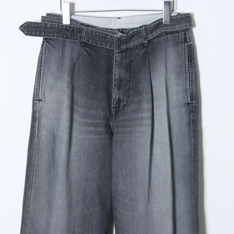 Graphpaper(����եڡ��ѡ�) Selvage Denim Belted Pants -LIGHT FADE-