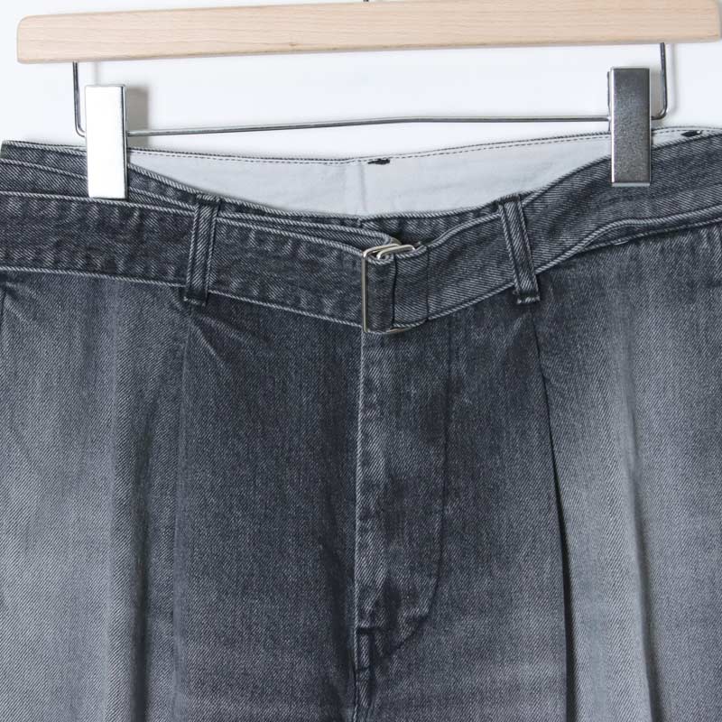 Graphpaper(����եڡ��ѡ�) Selvage Denim Belted Pants -LIGHT FADE-