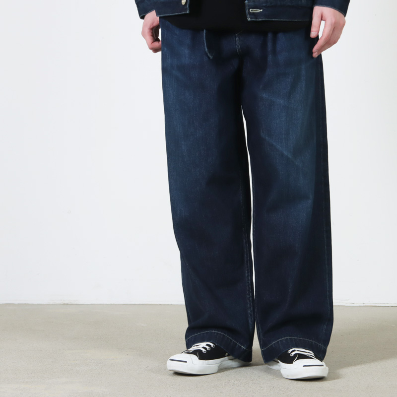 Graphpaper(����եڡ��ѡ�) Selvage Denim Belted Pants -DARK FADE-