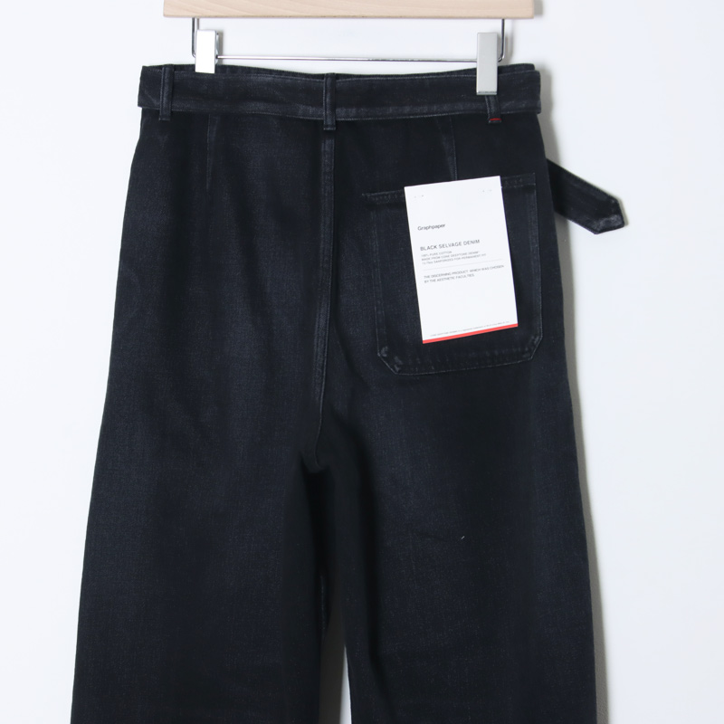 Graphpaper(����եڡ��ѡ�) Selvage Denim Belted Pants -DARK FADE-