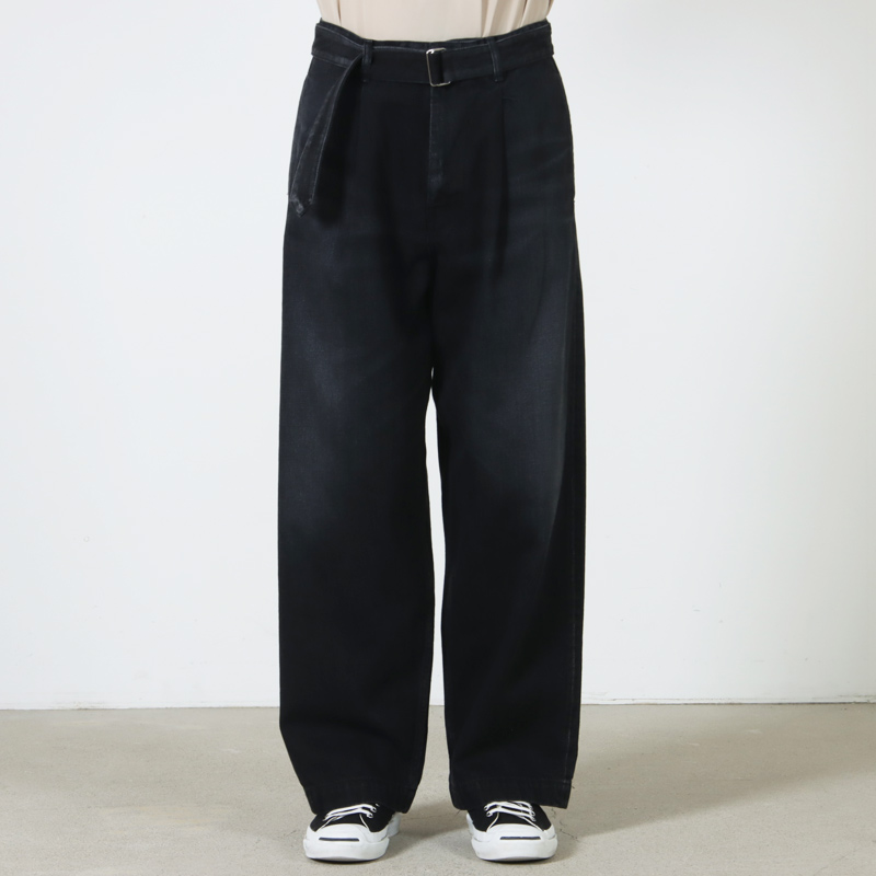 Graphpaper(����եڡ��ѡ�) Selvage Denim Belted Pants -DARK FADE-