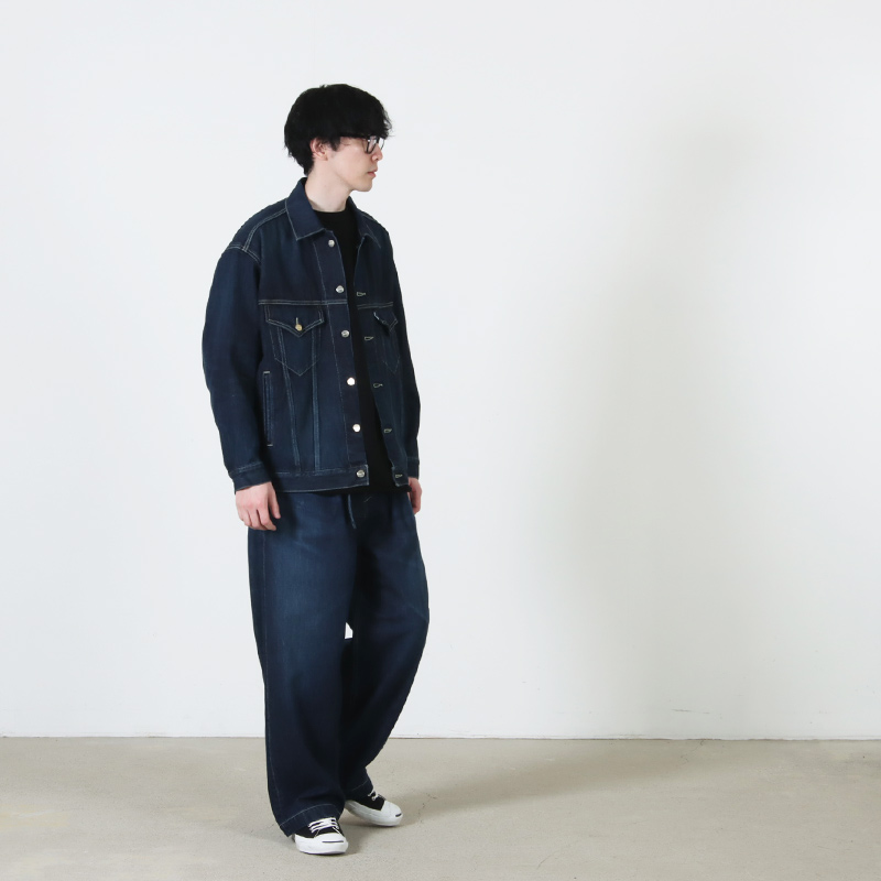 Graphpaper(����եڡ��ѡ�) Selvage Denim Belted Pants -DARK FADE-