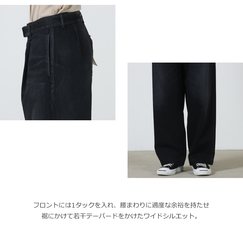 Graphpaper(����եڡ��ѡ�) Selvage Denim Belted Pants -DARK FADE-