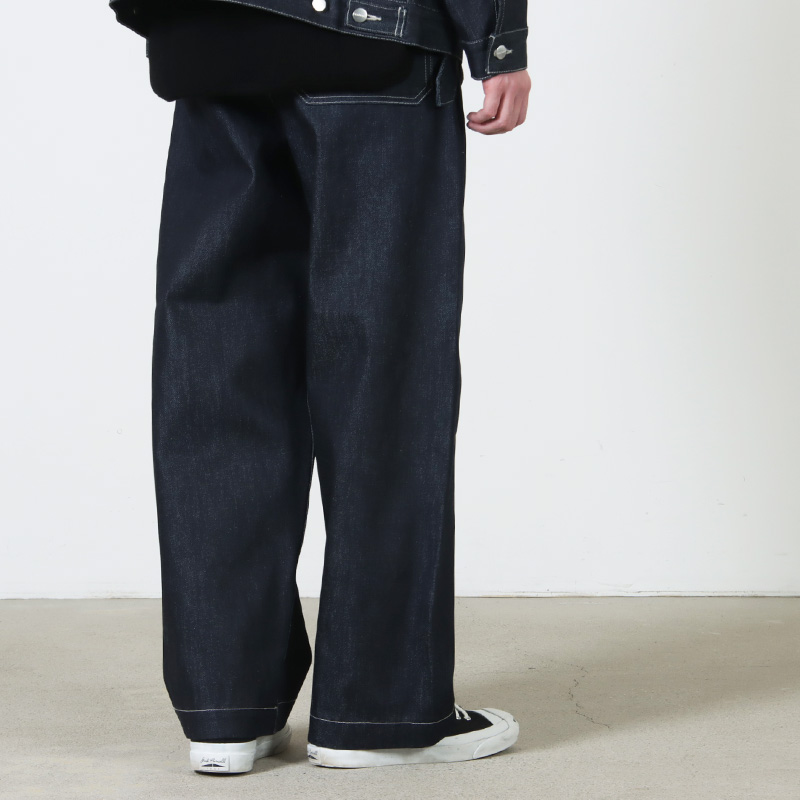Graphpaper(����եڡ��ѡ�) Selvage Denim Belted Pants �� INDIGO RIGID �� BLACK WASHED