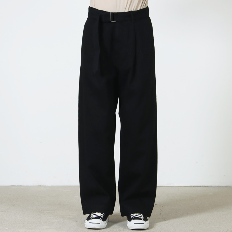 Graphpaper(����եڡ��ѡ�) Selvage Denim Belted Pants �� INDIGO RIGID �� BLACK WASHED