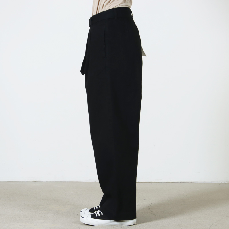 Graphpaper(����եڡ��ѡ�) Selvage Denim Belted Pants �� INDIGO RIGID �� BLACK WASHED