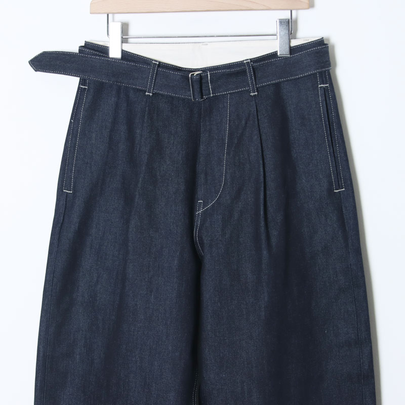 Graphpaper(����եڡ��ѡ�) Selvage Denim Belted Pants �� INDIGO RIGID �� BLACK WASHED