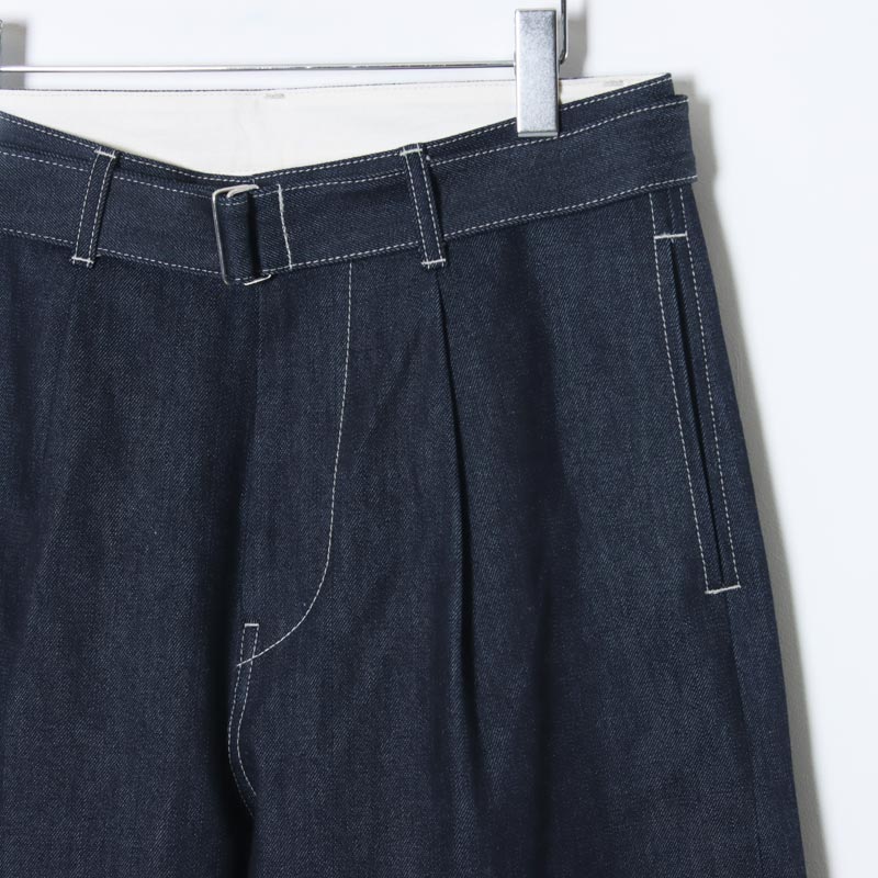 Graphpaper(����եڡ��ѡ�) Selvage Denim Belted Pants �� INDIGO RIGID �� BLACK WASHED