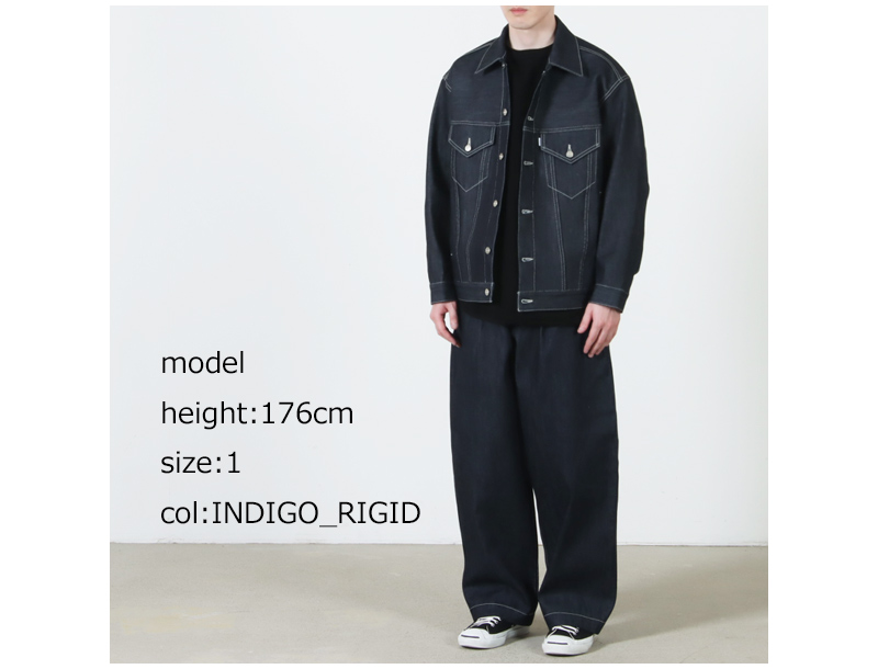 Graphpaper(����եڡ��ѡ�) Selvage Denim Belted Pants �� INDIGO RIGID �� BLACK WASHED