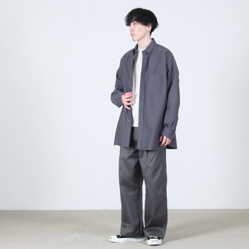 グラフペーパー ウェストポイント ワイド チノ ストレート トラウザーズ Graphpaper (グラフペーパー) Westpoint Chino Wide Straight Trousers