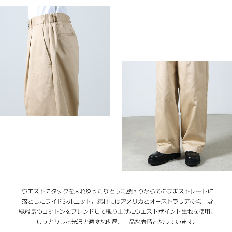 Graphpaper(����եڡ��ѡ�) Westpoint Chino Wide Straight Trousers