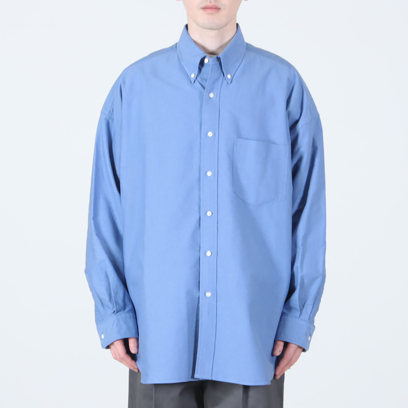 【新品未使用品】Graphpaper オーバーサイズドBDシャツ　青　サイズF Graphpaper (グラフペーパー) Oxford Oversized B.D Shirt
