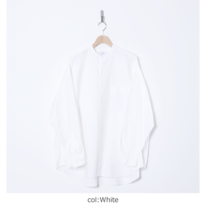 Graphpaper(����եڡ��ѡ�) Oxford L/S Oversized Band Collar Shirt