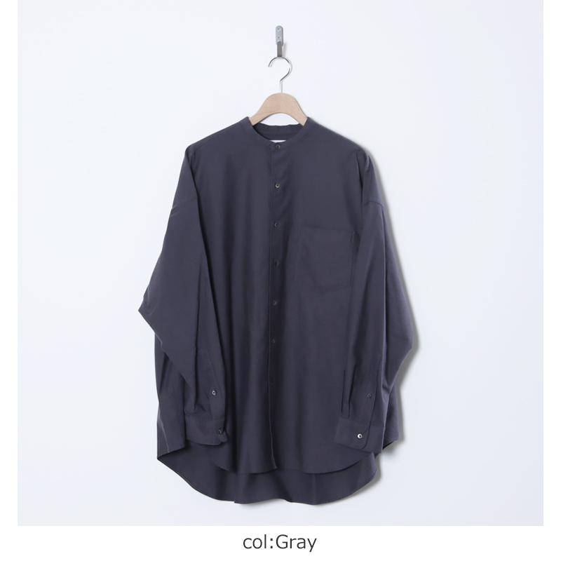 Graphpaper (グラフペーパー) Oxford L/S Oversized Band Collar Shirt