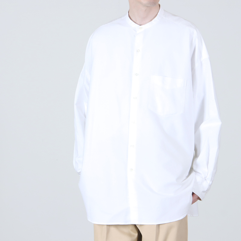 Graphpaper (グラフペーパー) Oxford L/S Oversized Band Collar Shirt