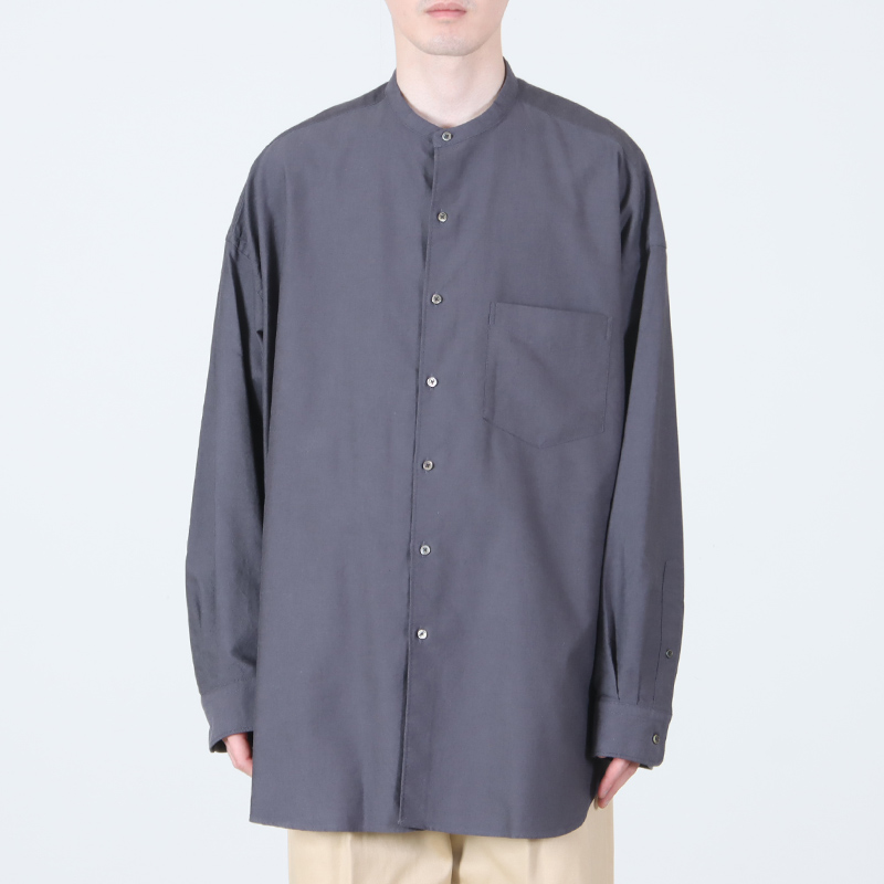 Graphpaper (グラフペーパー) Oxford L/S Oversized Band Collar Shirt