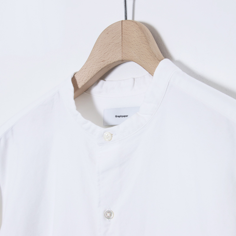 Graphpaper (グラフペーパー) Oxford L/S Oversized Band Collar Shirt