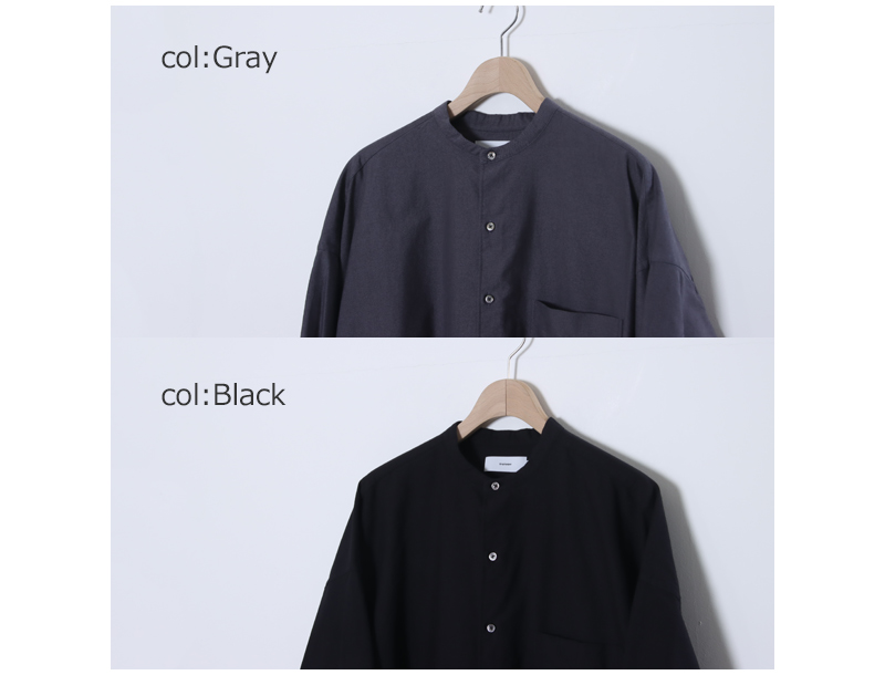 Graphpaper(����եڡ��ѡ�) Oxford L/S Oversized Band Collar Shirt