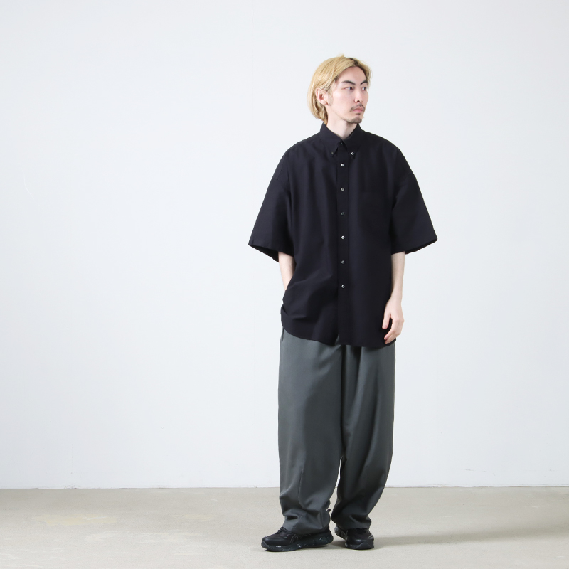 Graphpaper(����եڡ��ѡ�) Oxford S/S Oversized B.D Shirt