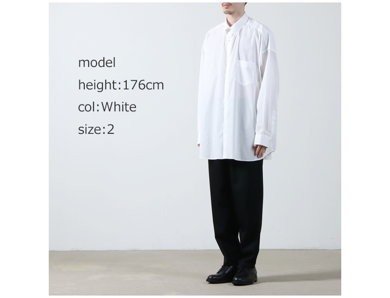 Graphpaper(����եڡ��ѡ�) Broad L/S Oversized Regular Collar Shirt