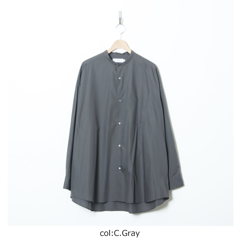 Graphpaper (グラフペーパー) Broad L/S Oversized Band Collar Shirt