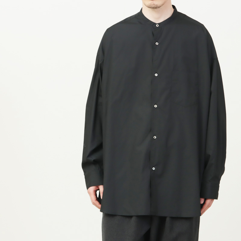 Graphpaper (グラフペーパー) Broad L/S Oversized Band Collar Shirt