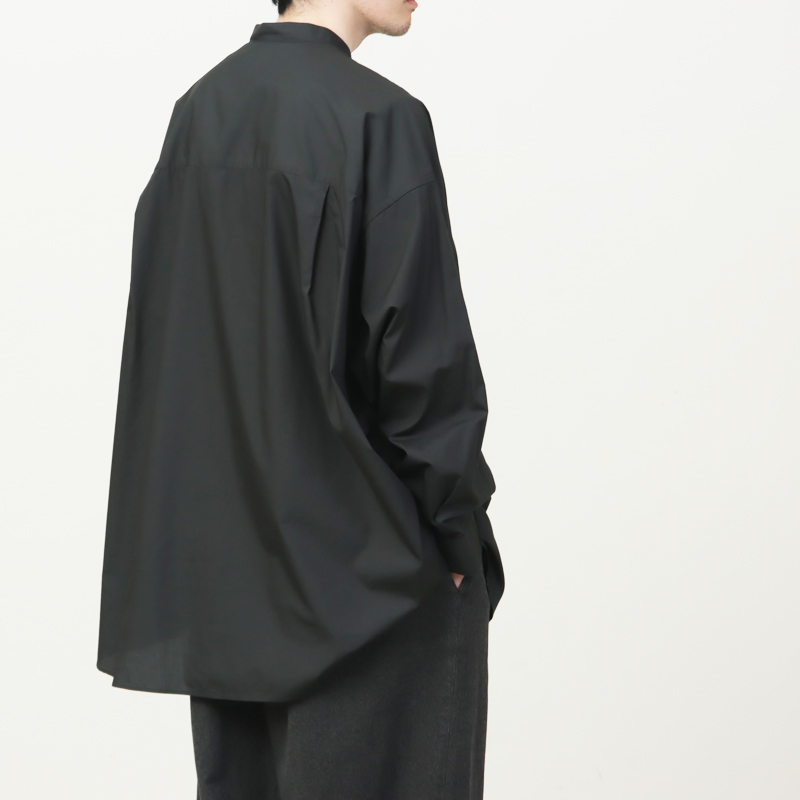 Graphpaper(����եڡ��ѡ�) Broad L/S Oversized Band Collar Shirt