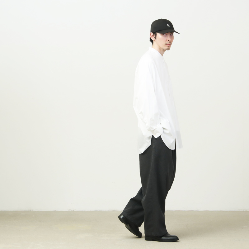 Graphpaper(����եڡ��ѡ�) Broad L/S Oversized Band Collar Shirt