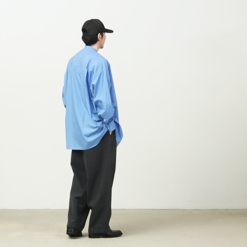 Graphpaper(����եڡ��ѡ�) Broad L/S Oversized Band Collar Shirt