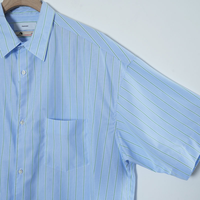 Graphpaper(����եڡ��ѡ�) SIDOGRAS S/S Oversized Regular Collar Shirt