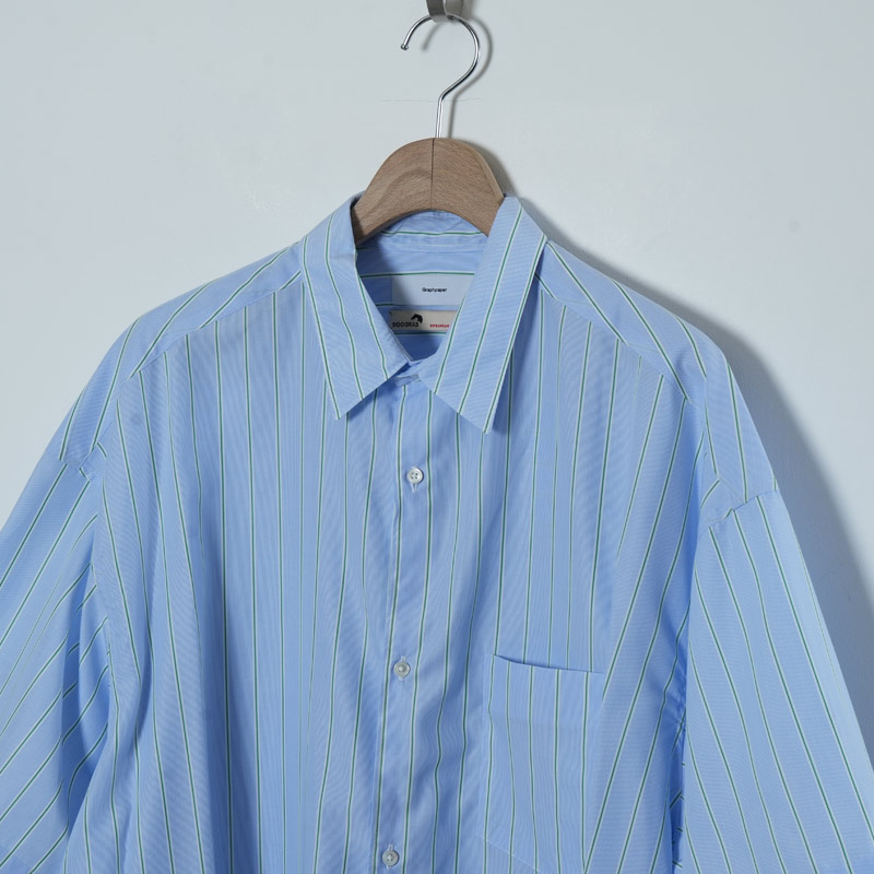 Graphpaper(����եڡ��ѡ�) SIDOGRAS S/S Oversized Regular Collar Shirt
